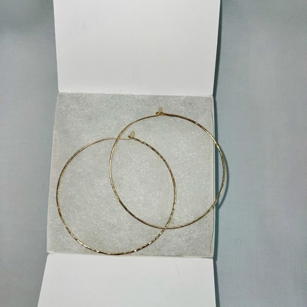 Stella & Dot Essential Hammered Hoops - Gold